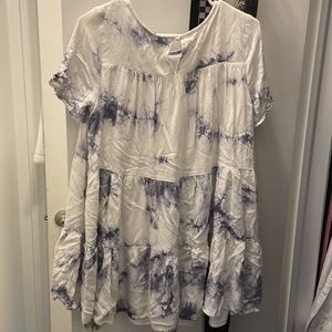 Tie dye Crinkle Design Dress
